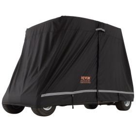VEVOR 2+2 Passenger Golf Cart Cover, 600D Polyester Full Cover, Suitable for 2+2 Seats Golf Carts, Waterproof, Sunproof