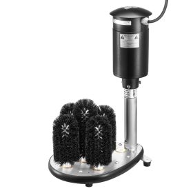 VEVOR Electric Commercial Glass Washer, 5-Brush Bar Glass Cleaner, 1200 Cups/Hour Wine Glass Cleaning Machine, Bar Glass Washer for Champagne Gla