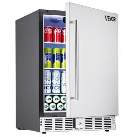 VEVOR 24-Inch Indoor/Outdoor Beverage Refrigerator, 150 QT Freestanding or Undercounter Beverage Fridge