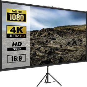 Portable Projector Screen with Stand, Outdoor Movie Screen, 70 Inch 16:9, Light-Weight, Mobile and Compact, Easy Setup and Carrying, Projection S