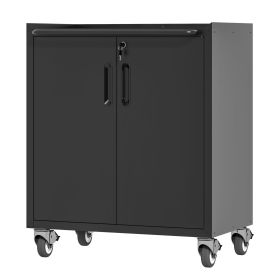 Heavy-Duty Metal Garage Storage Cabinet with Wheels - Sturdy and Durable Tool Storage Cabinet for Garage, Office, and Home Organizer Solutions (Color: as Pic)