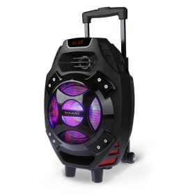 Colorful LED Portable Wireless Party Speaker (Color: Black, size: One size)
